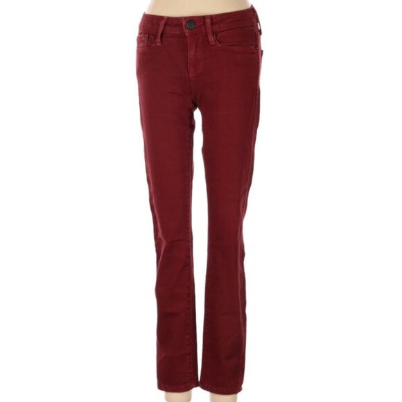 Vince Dark Red Size 24 Skinny Jeans - Picture 2 of 5